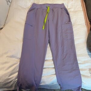 Figs Yola high waisted scrub pant in lavender dew